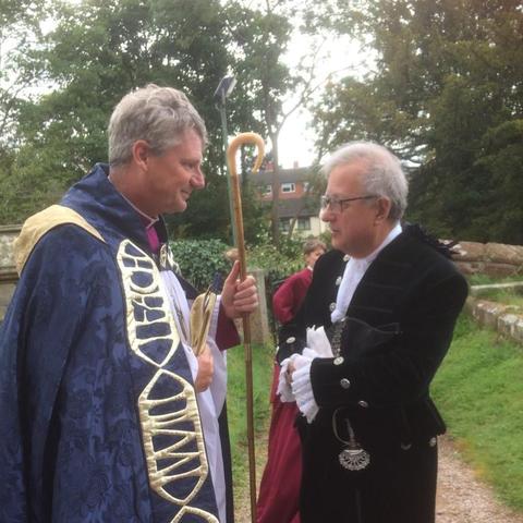 Bishop & Charles Lillis-former parent & current High Sheriff of Shropshire
