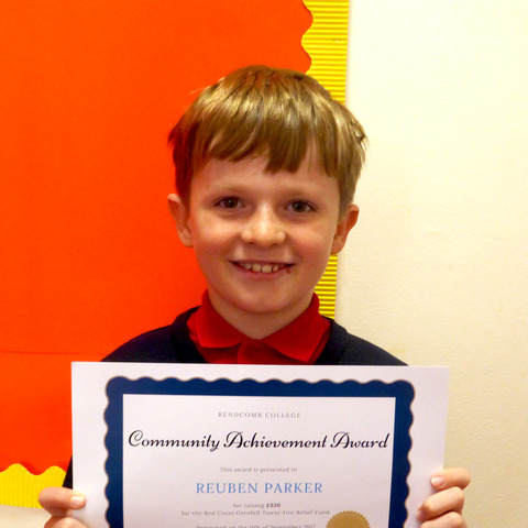 Pupil Reuben Parker and his Certificate