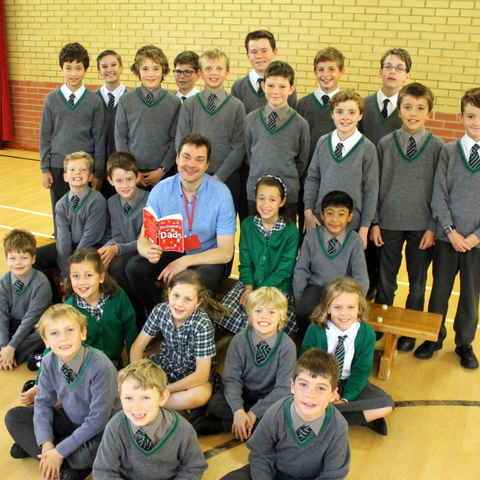 Justin Coe with the finalists of the St. Andrew's House Poetry Competition